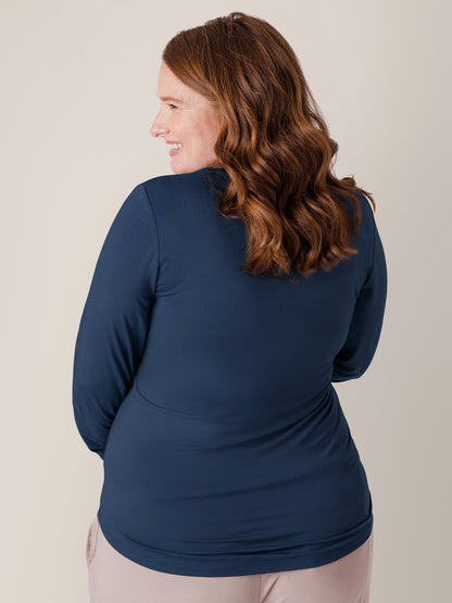 Kindred Bravely Bamboo Maternity & Nursing Long Sleeve T-shirt Navy