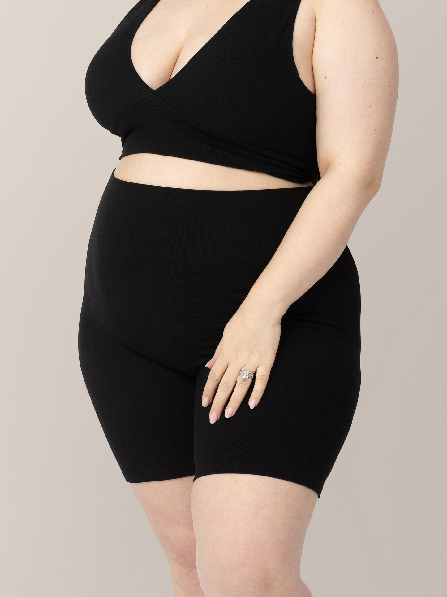 Kindred Bravely Sublime Bamboo Maternity & Postpartum Bike Short Black