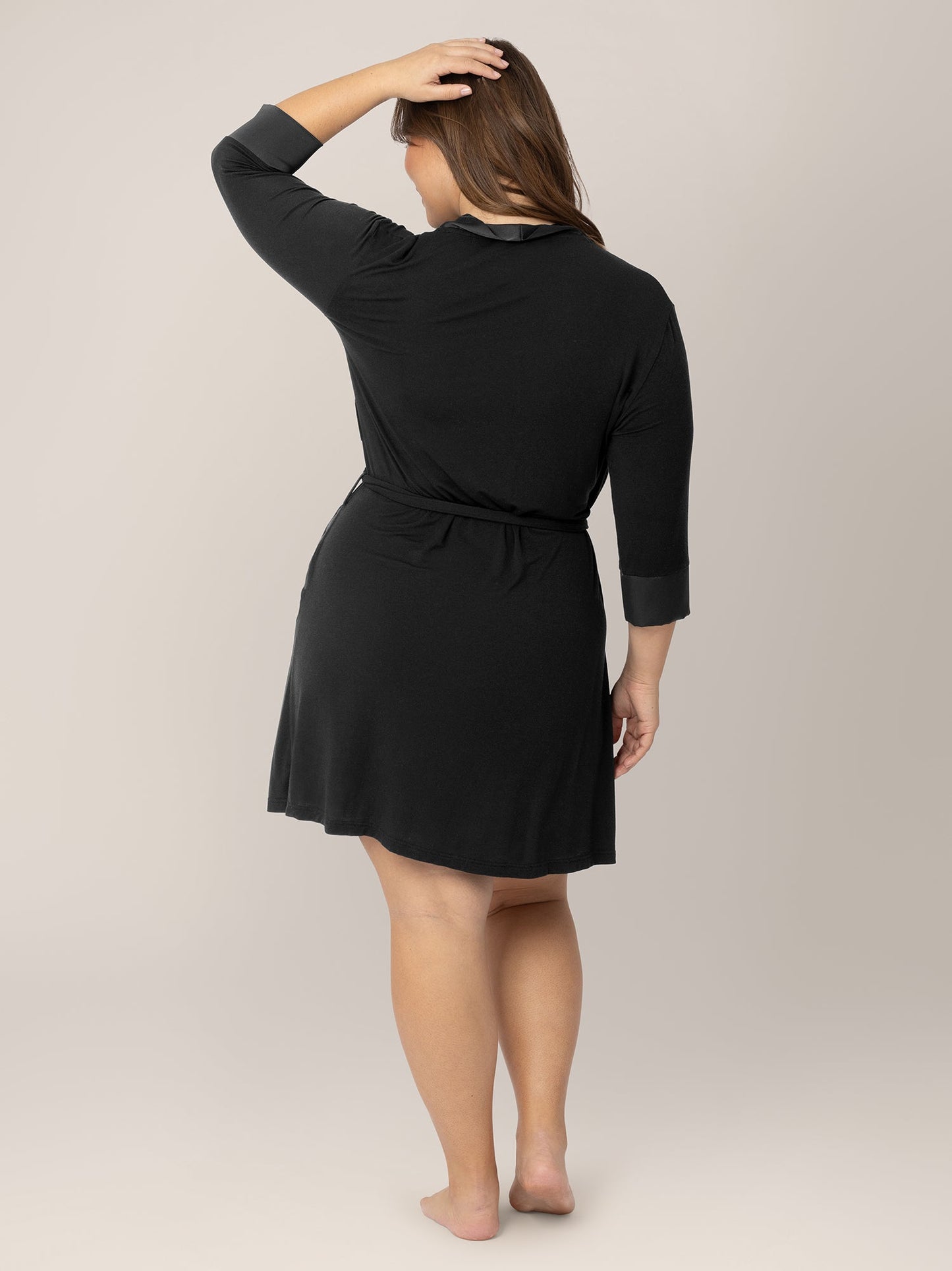 Kindred Bravely Emmaline Robe Black - Soft Maternity & Postpartum Robe