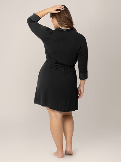 Kindred Bravely Emmaline Robe Black - Soft Maternity & Postpartum Robe