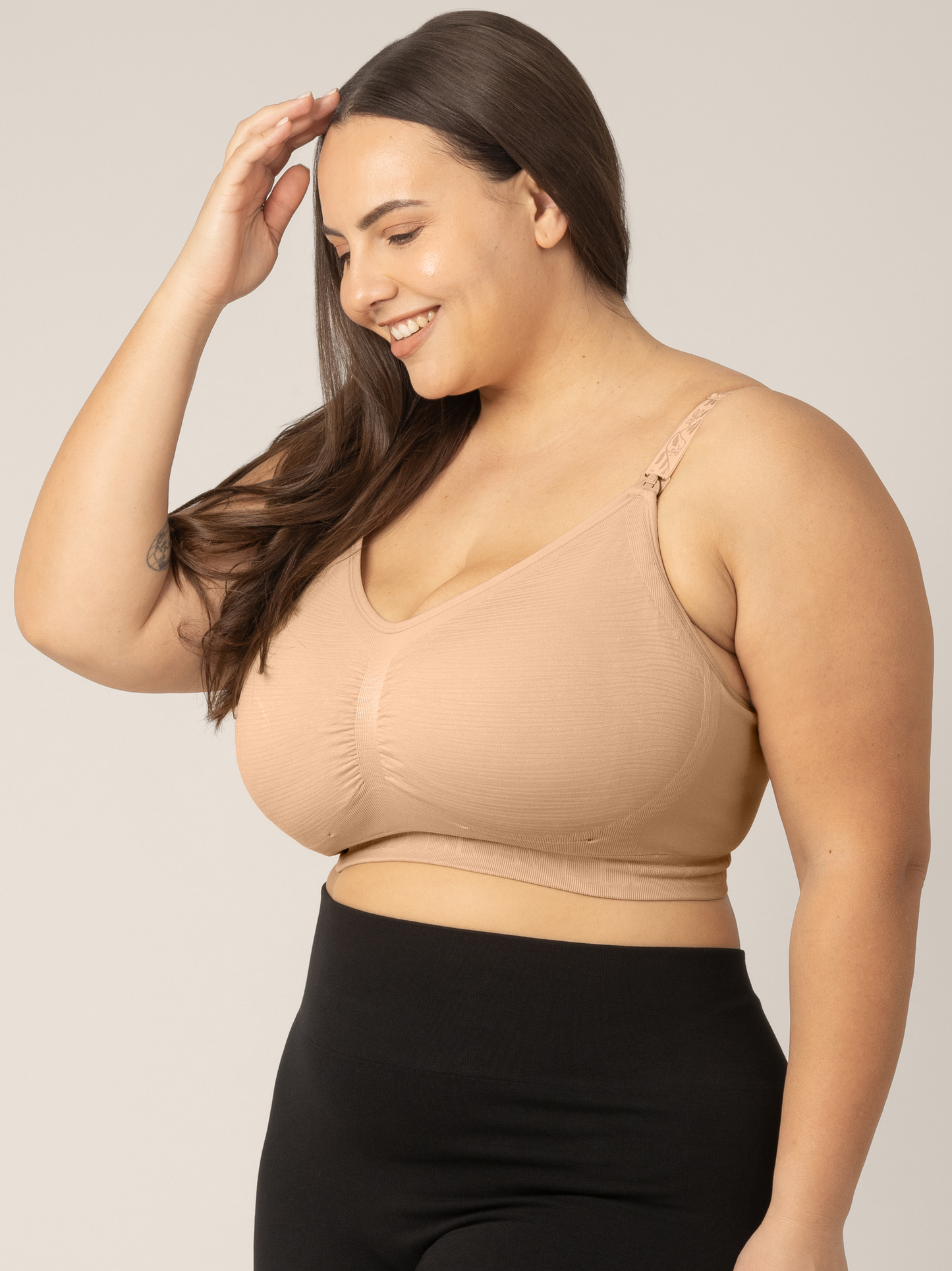 Kindred Bravely Sublime Hands-Free Pumping & Nursing Bra Beige