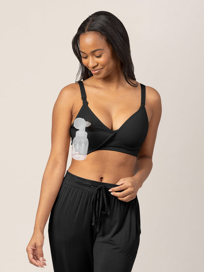 Kindred Bravely Signature Sublime Contour Hands-Free Pumping & Nursing Bra Black