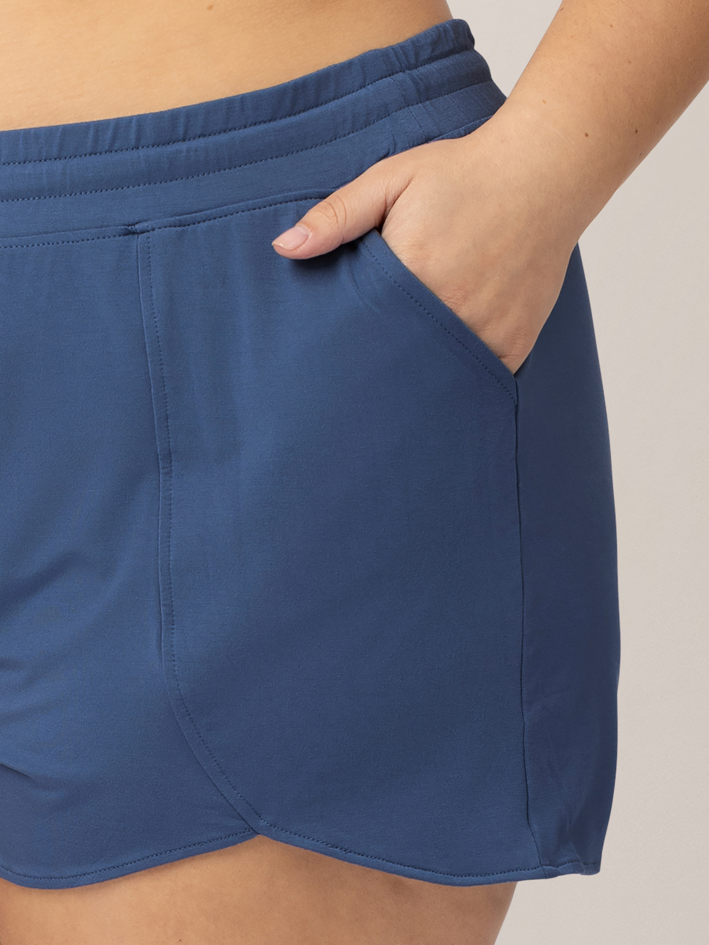 Kindred Bravely Bamboo Maternity & Postpartum Lounge Short Slate Blue