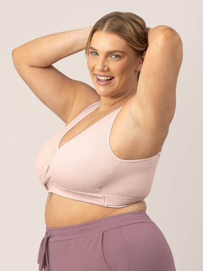 Kindred Bravely Sublime Adjustable Crossover Nursing & Lounge Bra Soft Pink