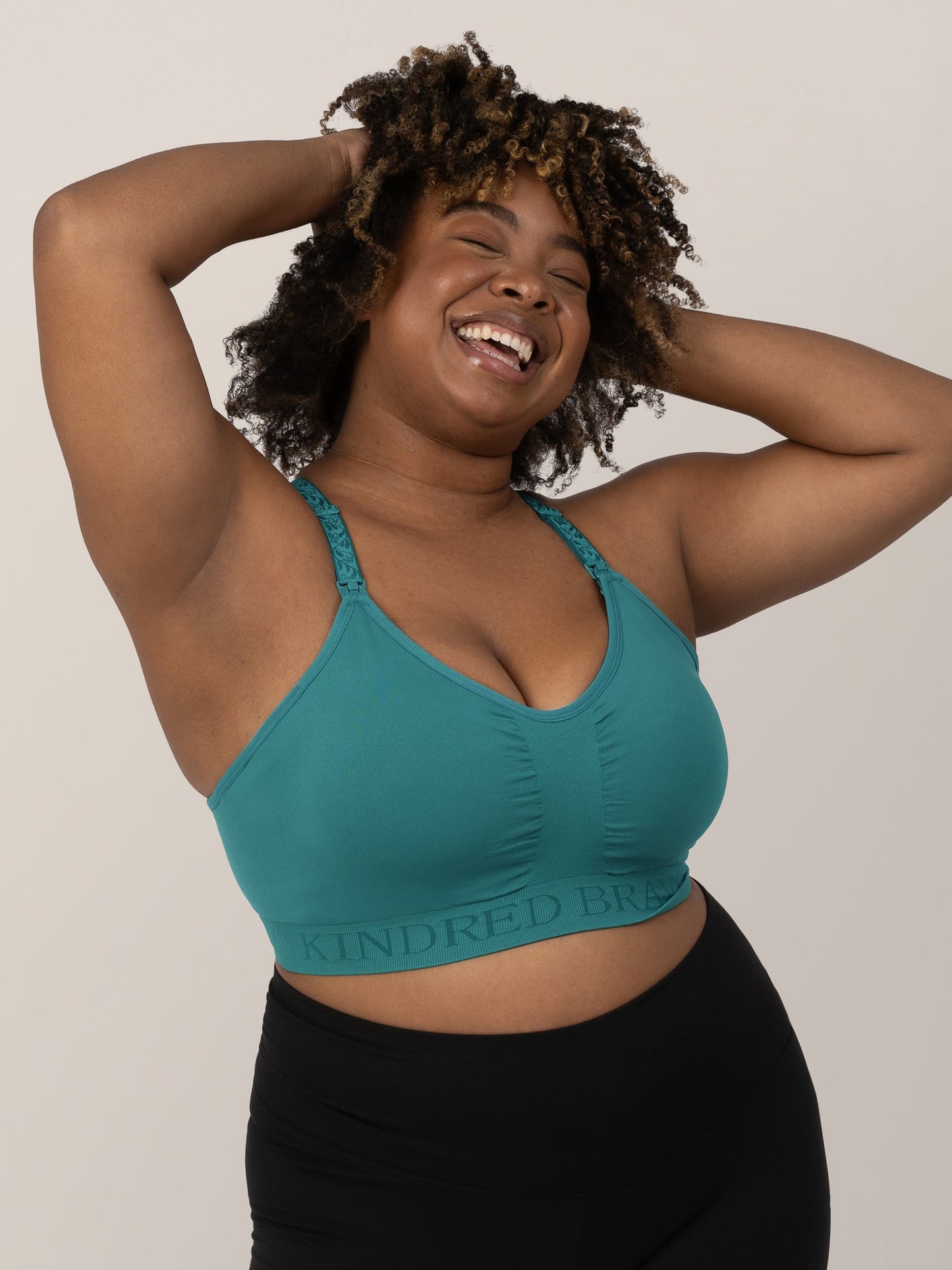 Kindred Bravely Sublime Hands-Free Pumping & Nursing Sports Bra Teal