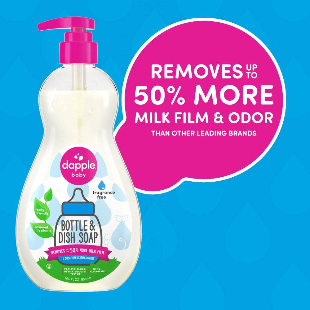Dapple Baby Bottle & Dish Soap-Fragrance Free 16.9 oz.