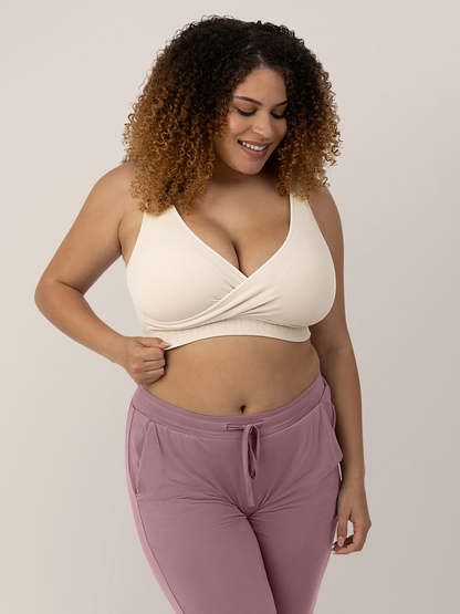 Kindred Bravely Sublime Adjustable Crossover Nursing & Lounge Bra Stone