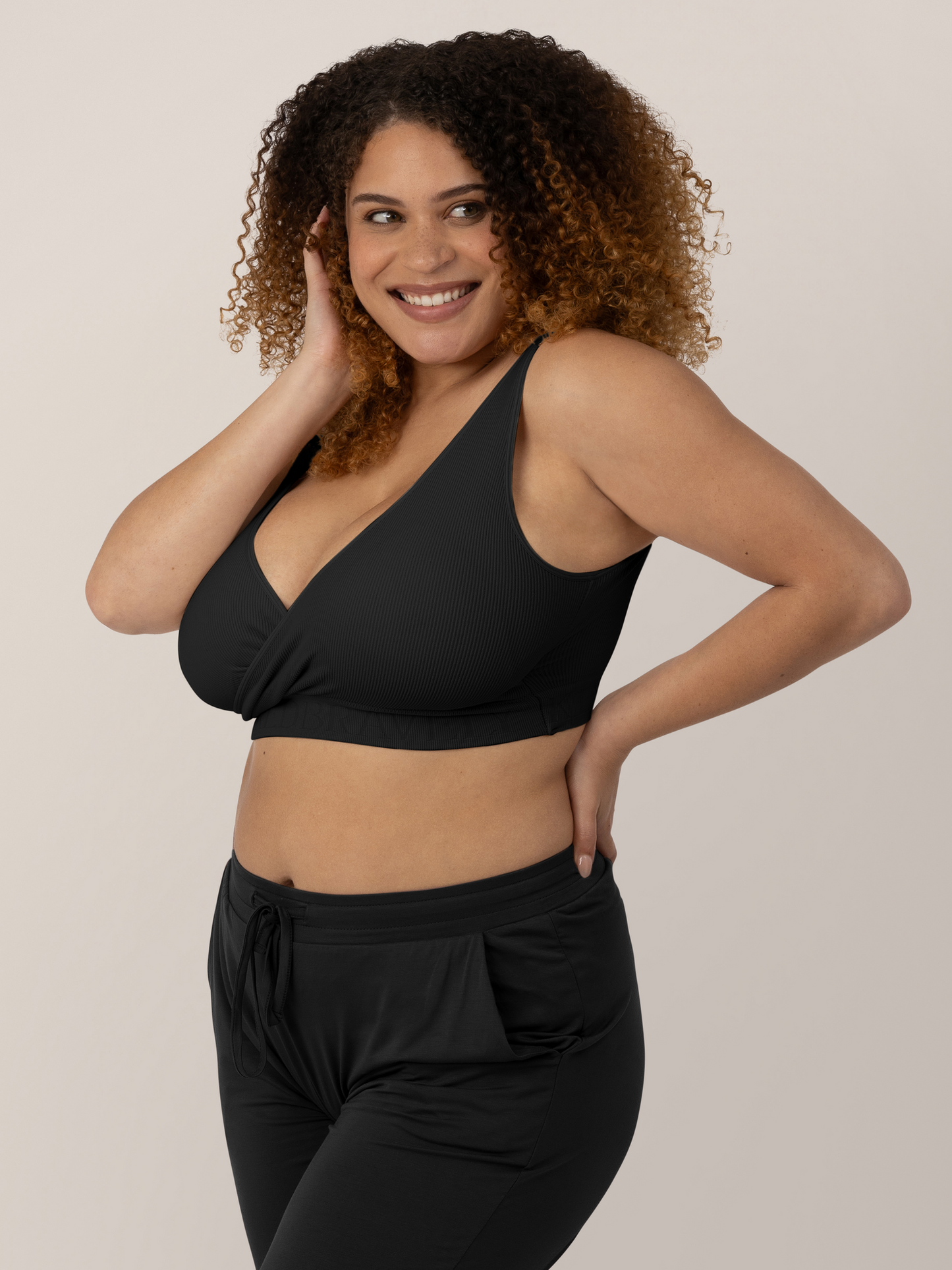 Kindred Bravely Sublime Adjustable Crossover Nursing & Lounge Bra Black
