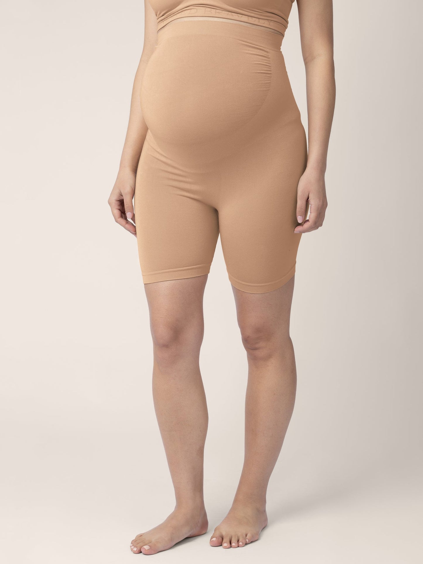 Kindred Bravely Seamless Bamboo Maternity No Rub Short Beige