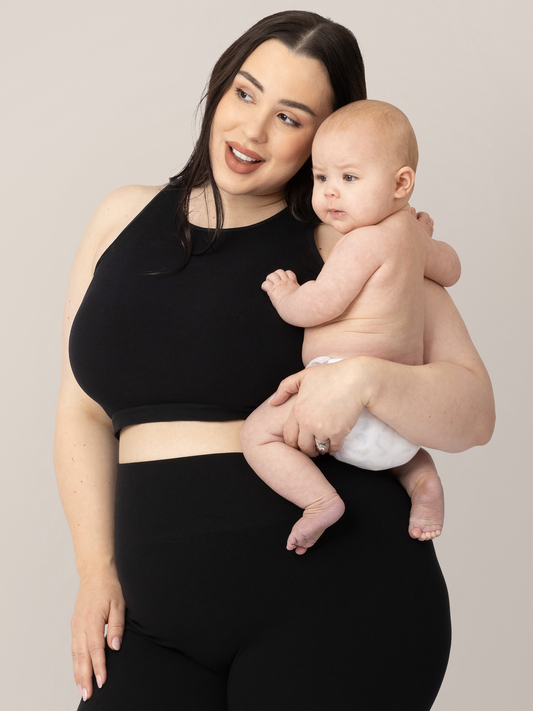 Kindred Bravely Sublime Bamboo Maternity & Nursing Longline Bra Top Black