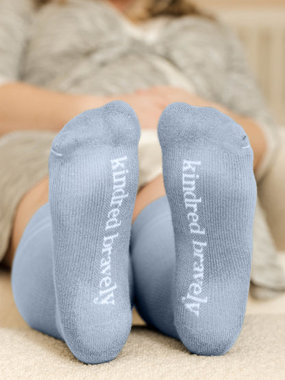 Kindred Bravely Premium Maternity Compression Socks (2-Pack) Stone Blue & Black