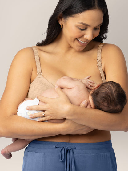 Kindred Bravely Sublime Hands-Free Pumping & Nursing Bra Beige