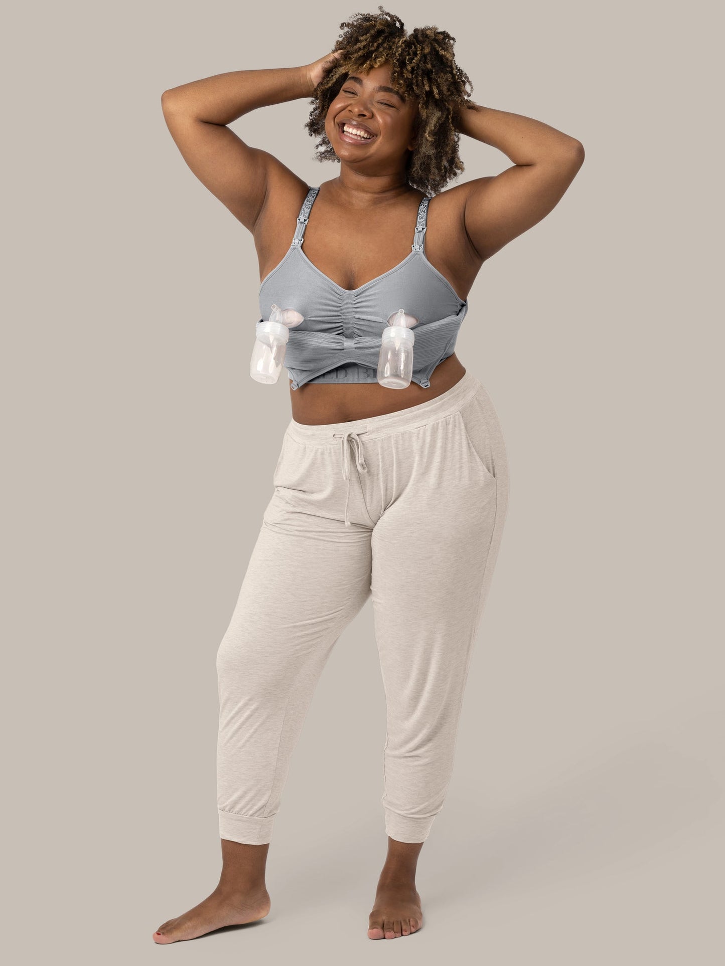Kindred Bravely Sublime Hands-Free Pumping & Nursing Bra Grey