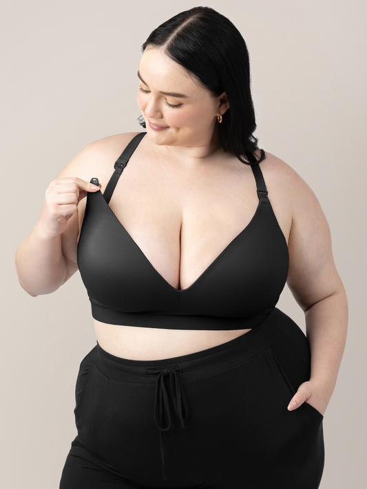 Kindred Bravely Minimalist Maternity & Nursing Bra Black