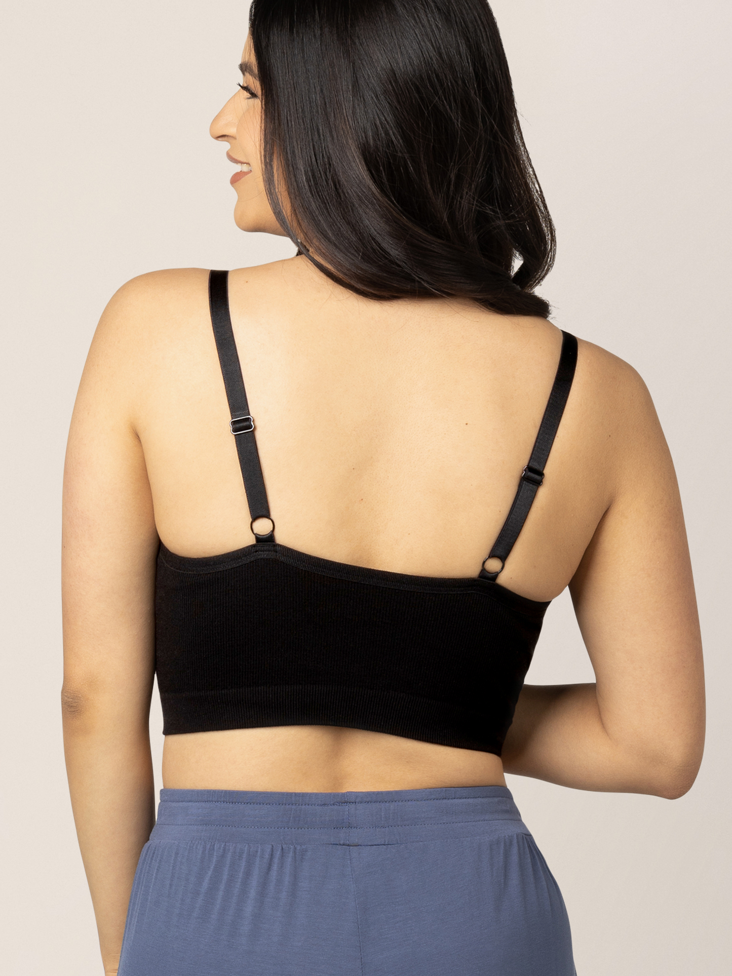 Kindred Bravely Sublime Bamboo Hands-Free Pumping Lounge & Sleep Bra Black