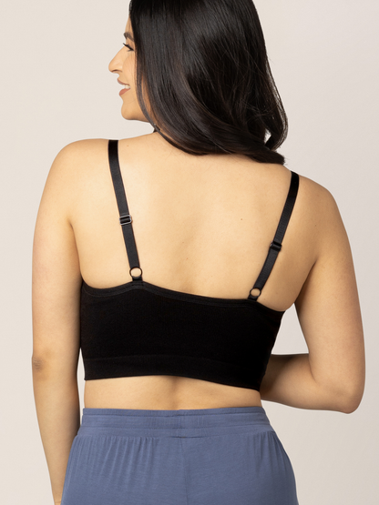 Kindred Bravely Sublime Bamboo Hands-Free Pumping Lounge & Sleep Bra Black