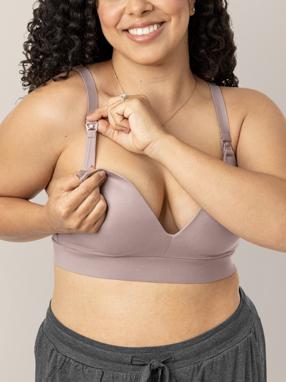 Kindred Bravely Minimalist Maternity & Nursing Bra Lilac Stone