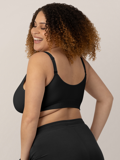 Kindred Bravely Sublime Adjustable Crossover Nursing & Lounge Bra Black