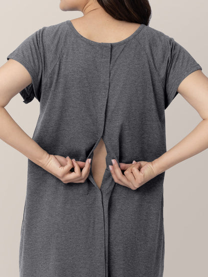 Kindred Bravely Universal Labor & Delivery Gown Grey Heather