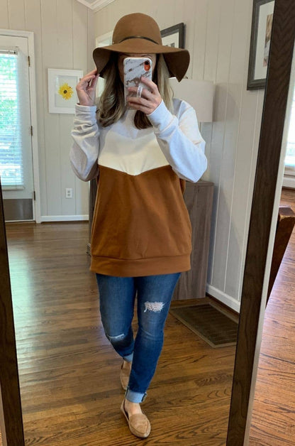 Sweetheart Nursing Sweatshirt - Camel