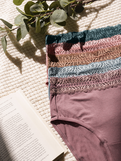 Kindred Bravely High-Waisted Postpartum Underwear Pack Dusty Hues