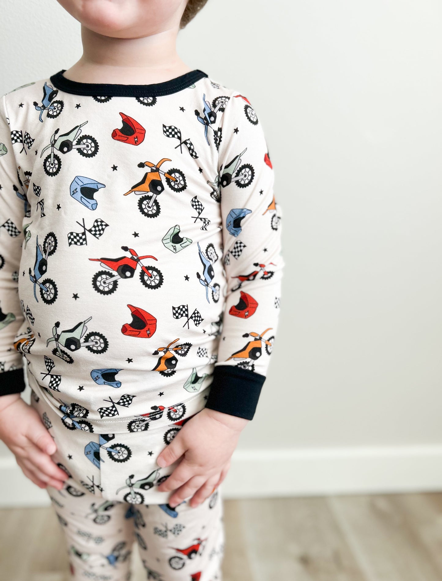 Sleepy Sage Co Little Racers Two Piece Pajama Set
