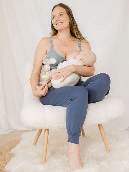 Kindred Bravely Sublime Hands-Free Pumping & Nursing Bra Grey