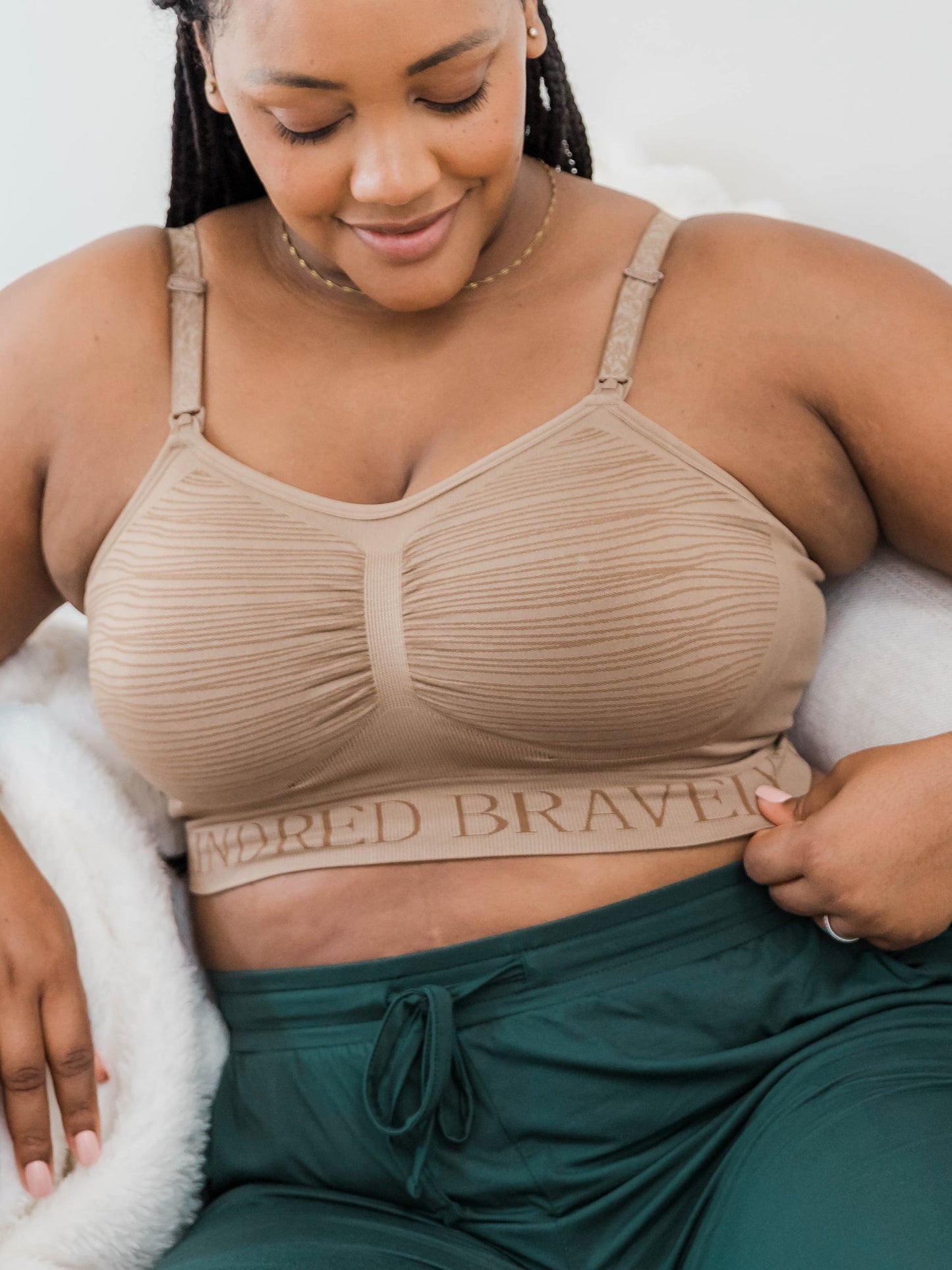 Kindred Bravely Sublime Hands-Free Pumping & Nursing Bra Latte