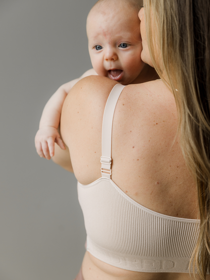 Kindred Bravely Sublime Adjustable Crossover Nursing & Lounge Bra Stone