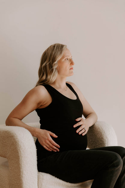 MLM Brand Everywhere Breastfeeding Tank Top - Black