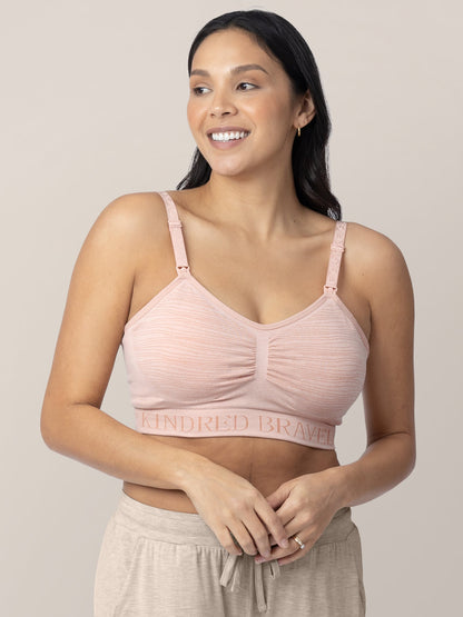 Kindred Bravely Sublime Hands-Free Pumping & Nursing Bra Pink Heather