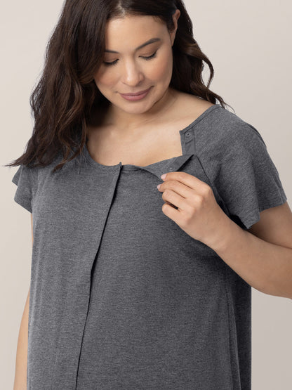 Kindred Bravely Universal Labor & Delivery Gown Grey Heather
