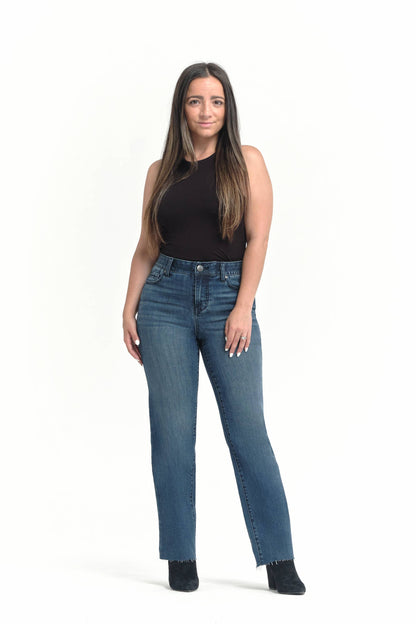 Petite 29" Shapewear Straight Leg Jeans