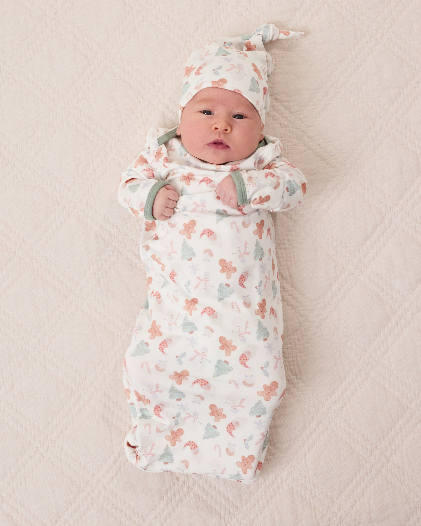 Cozy Bamboo Baby Gown & Hat
