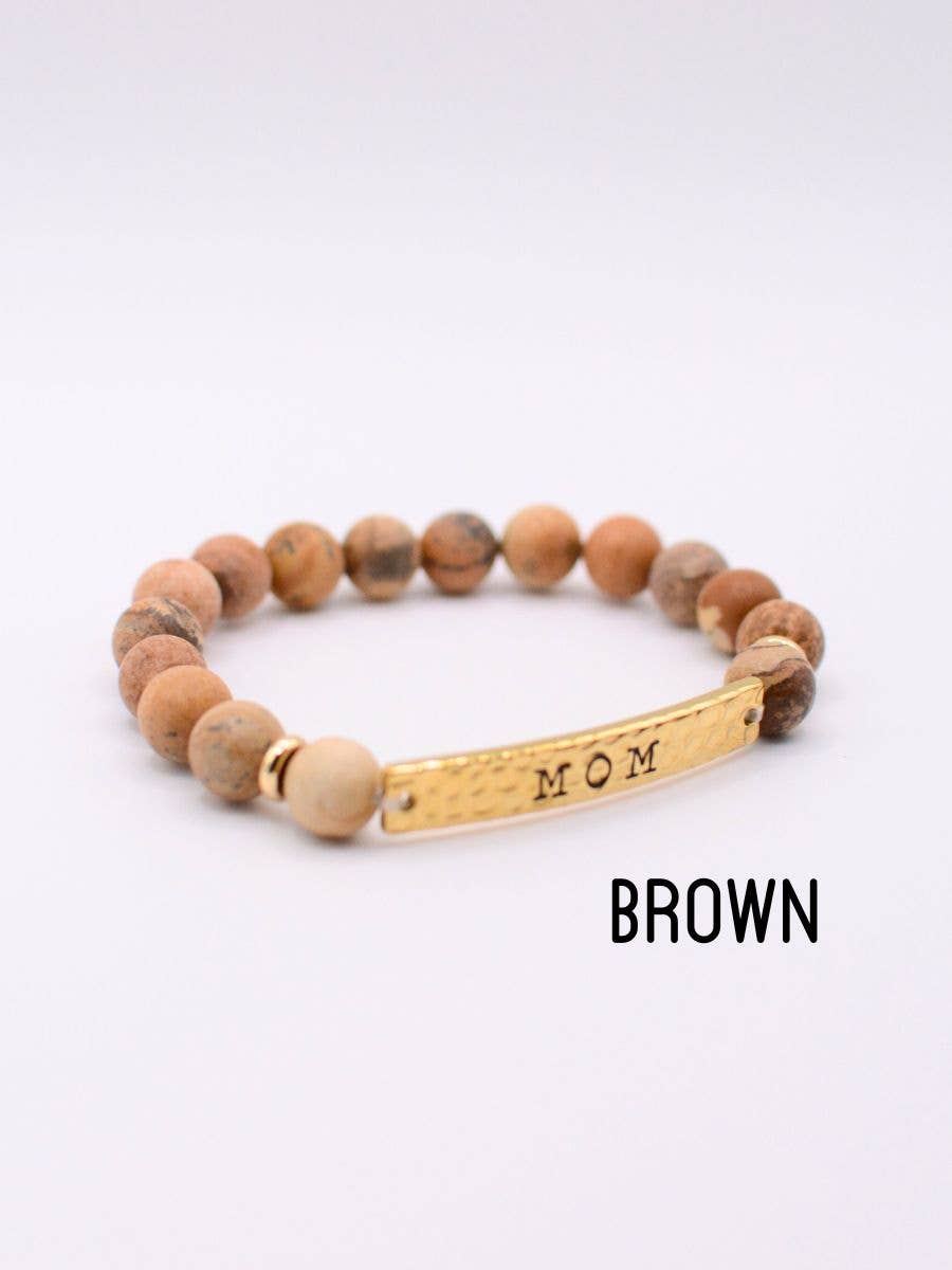 Mom Stone Stretch Bracelet