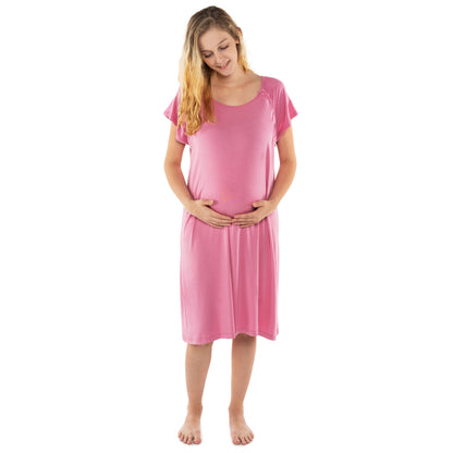 Three Little Tots Rose Mommy Labor and Delivery Nursing Hospital Gown