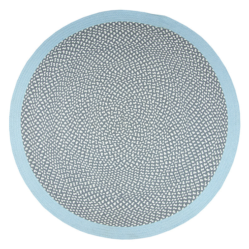 Nattiot Brenda Blue Round Cotton Braided Children's Rug
