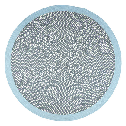 Nattiot Brenda Blue Round Cotton Braided Children's Rug