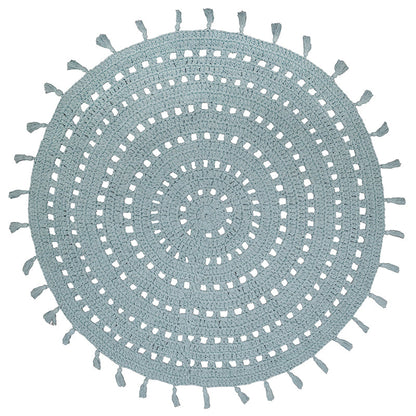 Nattiot Nila Pale Green Crochet Children's Rug