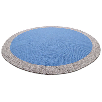 Nattiot Nolan Blue Braided Wool Children's Rug