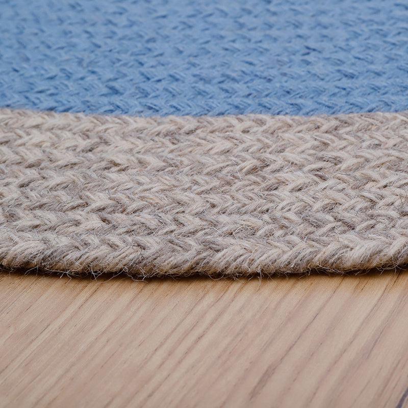 Nattiot Nolan Blue Braided Wool Children's Rug
