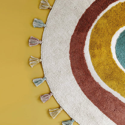 Nattiot Rainbow Children's Rug with Tassels