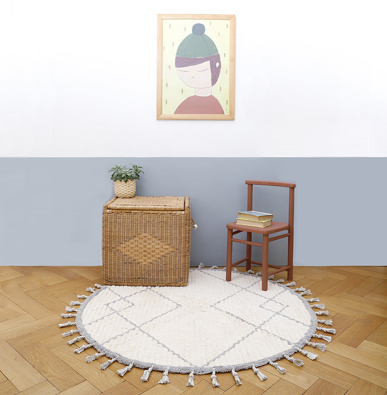 Nattiot Côme Natural Grey Round Children's Rug