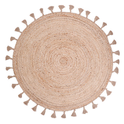Nattiot Else Jute Rug with Pompoms