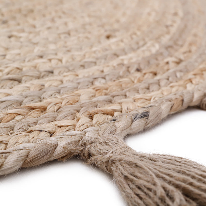 Nattiot Else Jute Rug with Pompoms