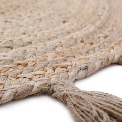 Nattiot Else Jute Rug with Pompoms