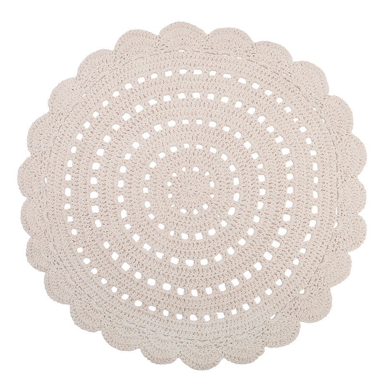 Nattiot Alma Ecru Hand Crochet Children's Rug