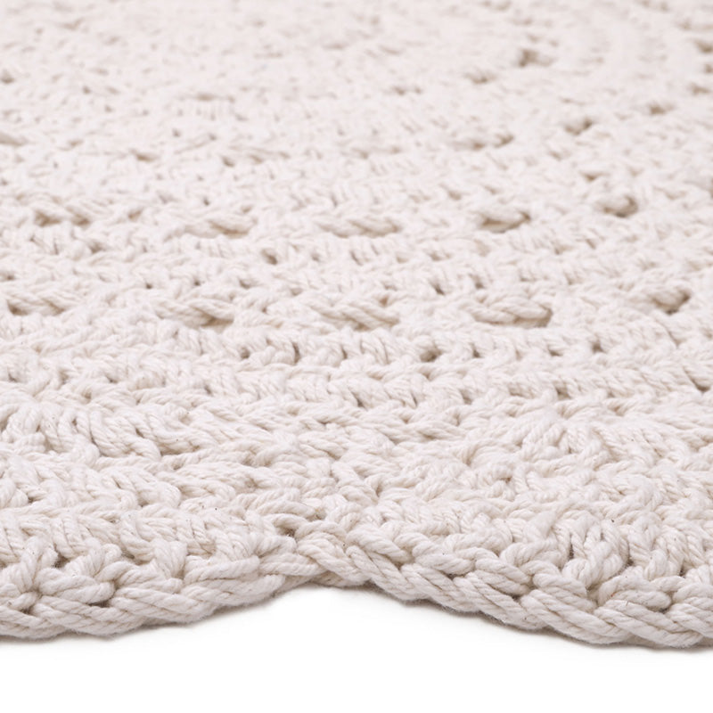 Nattiot Alma Ecru Hand Crochet Children's Rug
