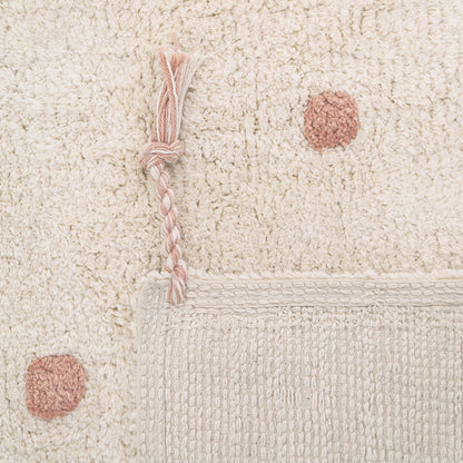 Nattiot Nümi Pink Nude Children's Rug with Dots