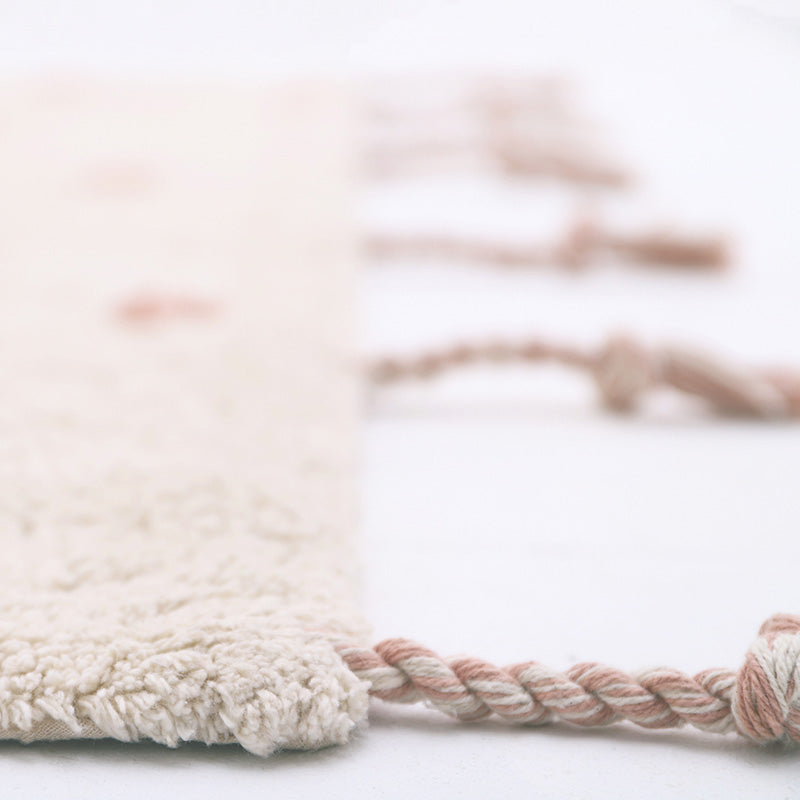 Nattiot Nümi Pink Nude Children's Rug with Dots